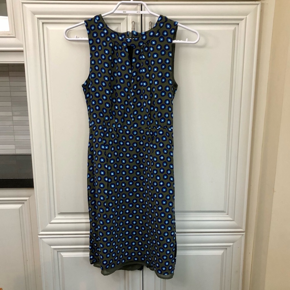 J. Crew lined women’s sleeveless print dress